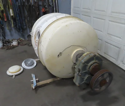 used US Stoneware Ceramic Pebble Mill, 210 gallon