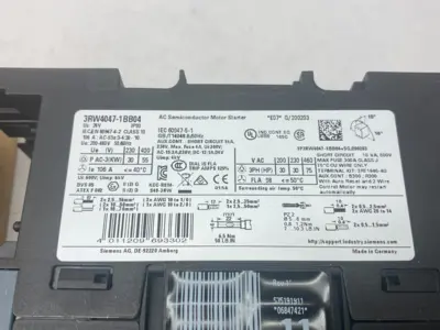 USED SIEMENS SIRIUS SOFT STARTER S3 106 A, 55 KW/400 V