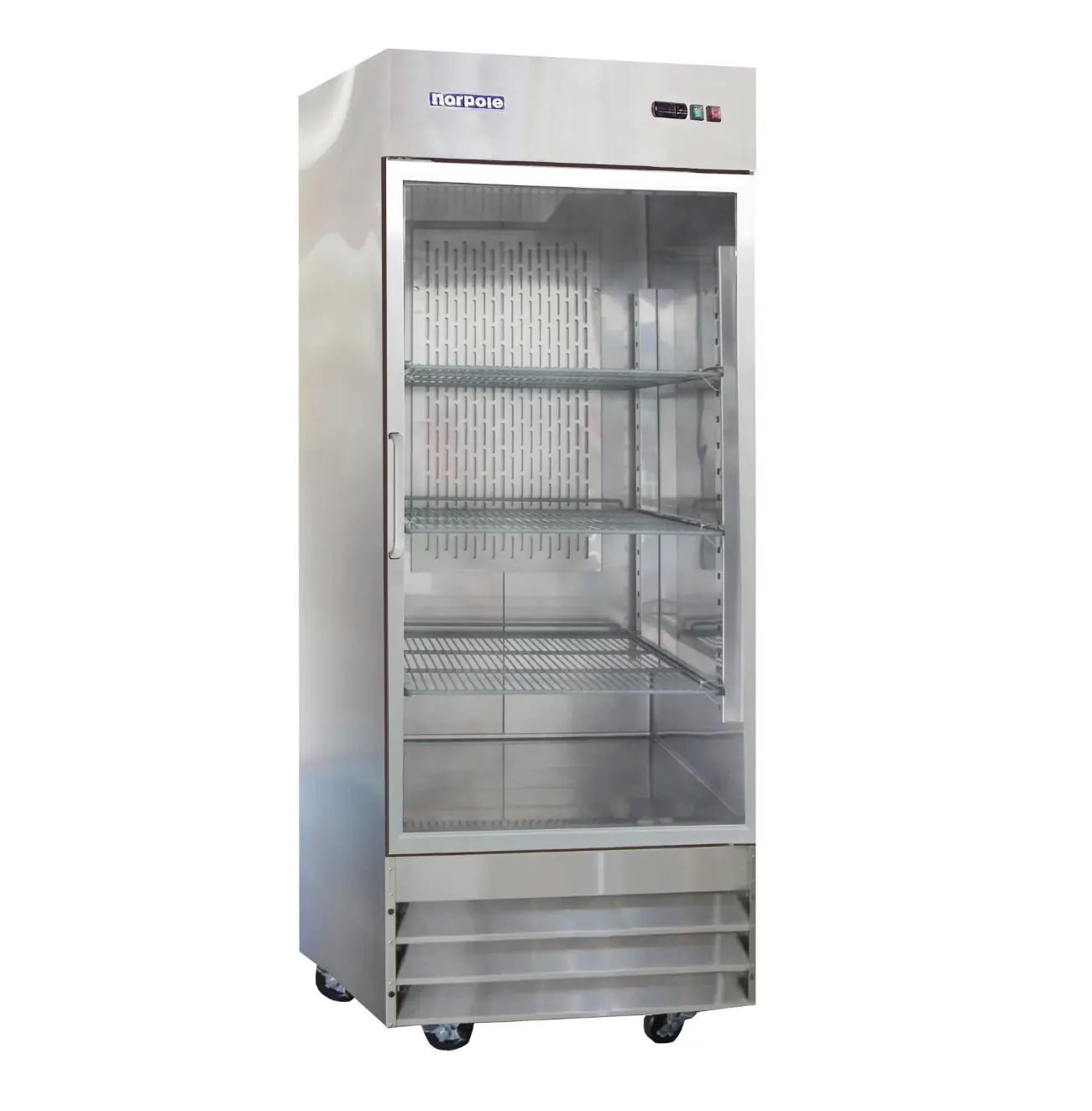 Magic Chef 23 CU. FT. SINGLE GLASS DOOR REACH-IN COMMERCIAL FREEZERLESS REFRIGERATOR IN STAINLESS STEEL