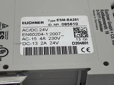ESM-BA2,085610 | Euchner ESM-BA2 Safety Relay 24V 085610 - Used