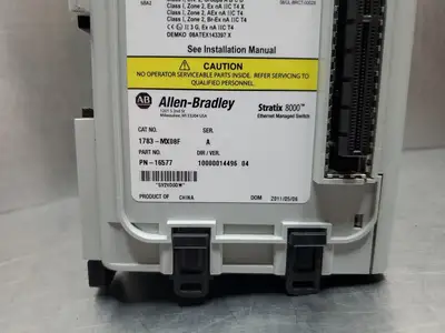 Used Allen-Bradley 1783-MX08F Ser A Stratix 8000 EtherNet Managed Switch Network Switches South Carolina US | Palmetto Automation #1505463