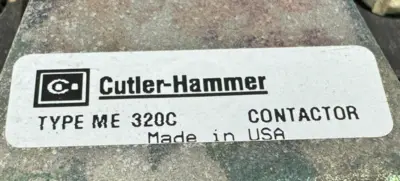 NEW CUTLER-HAMMER ME-320C CONTACTOR 125VDC ME320C
