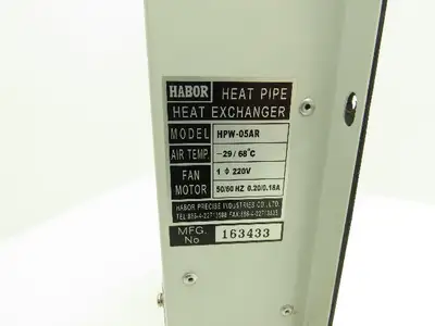 Harbor Precise Industries HPW-05AR Heat Pipe Heat Exchanger 220VAC 1PH