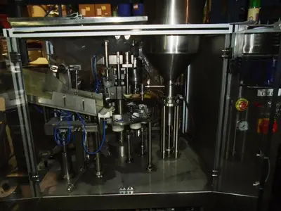 Used Automatic Hot Air Plastic Tube Fill & Seal Machine