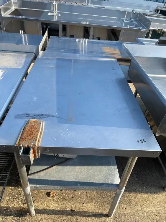 Used Falcon Restaurant Supply Used 48" Stainless Steel Table - SS183 Dishtables Illinois US | Falcon Restaurant Supply #1375987