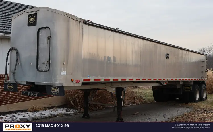 Used 2016 MAC 40' X 96 Dump Trailers Pennsylvania US | Proxy Equipment #1382759