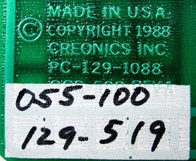 USED CREONICS PC-129-1088 CIRCUIT BOARD PC1291088 055-100 129-519