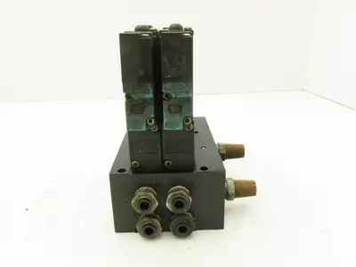 MAC 92B-BAB-CJA-DM-DJAP-1DG  2-Station Solenoid Valve Manifold 120V 92 Series