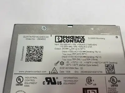 Used Phoenix Contact Primary-Switched Power Supply 2904602 DIN Rail Power Supplies Michigan US | Maverick Industrial Sales #1456737