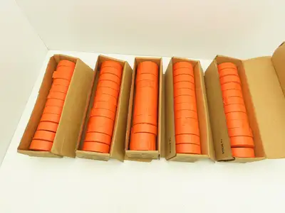 Orange High Visibility Flagging Tape Vinyl Non-Sticky 30mm Lot of 60 Rolls