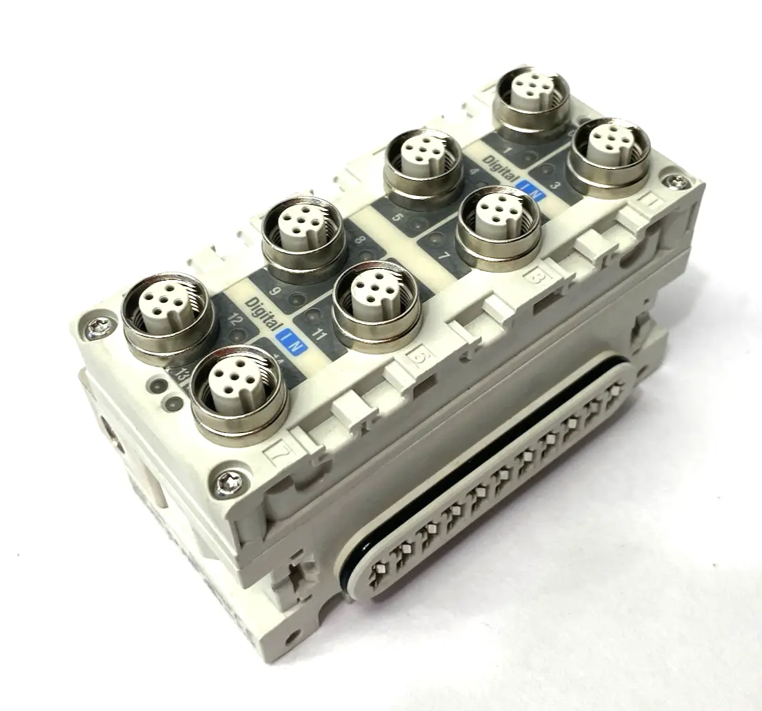 Used SMC Serial Interface Digital Input Unit (16), PNP, 8 x M12 PLC Processors Michigan US | Maverick Industrial Sales #1389165