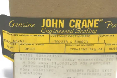 NEW JOHN CRANE 707218 & 500073 MECHANICAL SEAL 7/8"