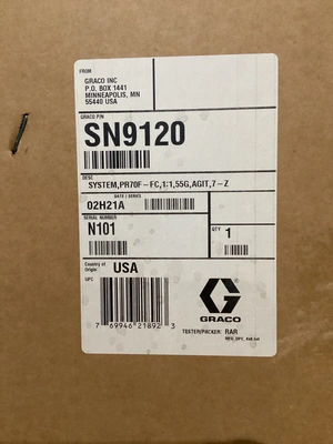 New | in-Stock 2021 GRACO SN9120 Dispensing Machines Michigan US | iGAM Industrial Marketplace #1443382