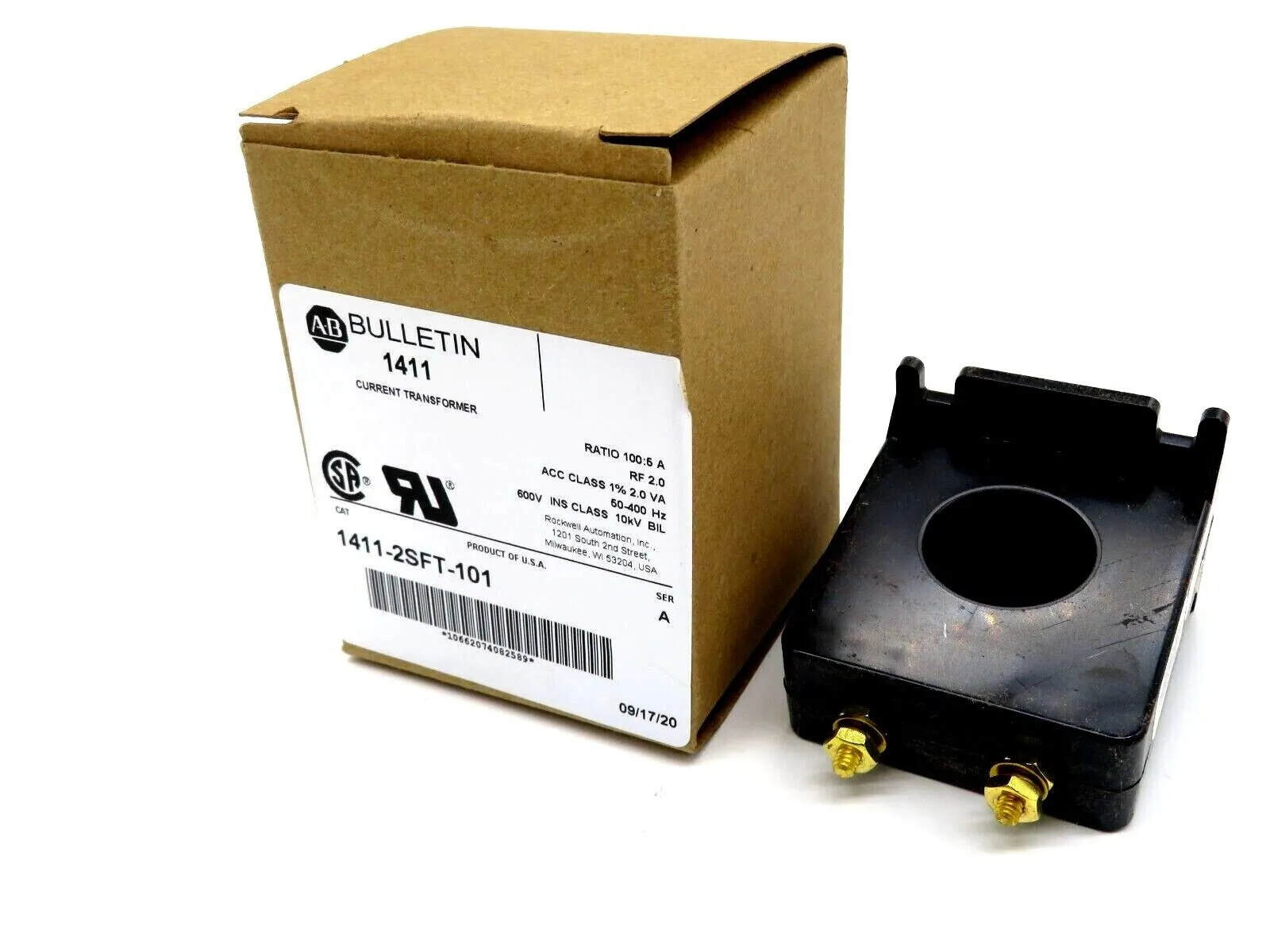 NEW ALLEN BRADLEY 1411-2SFT-101 CURRENT TRANSFORMER 14112SFT101