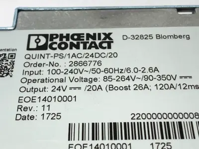 Used Phoenix Contact Power Supply 100-240V 6-2.6A Input 2866776 DIN Rail Power Supplies Michigan US | Maverick Industrial Sales #1414192