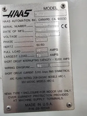 USED 2014 HAAS VF-2