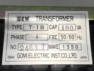 USED GOMI ELECTRIC T-1B 100VA