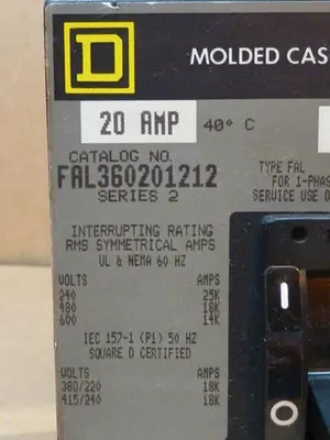 USED SQUARE D FAL360201212