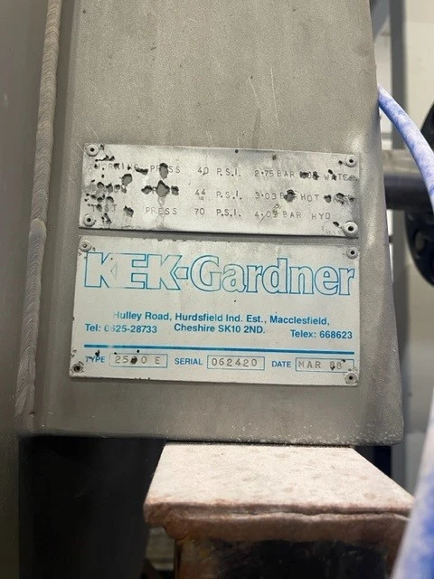 1,660L Stainless Steel Jacketed Kek Gardner Plough Shear Mixer – Type 2500E