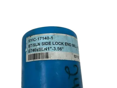 NEW TECHNIKS SYIC-17140-1 SIDE LOCK END MILL HOLDER BT40xSLN1''-3.56''