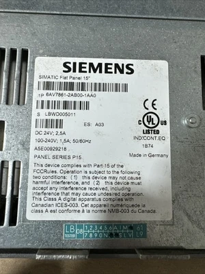 USED Siemens 6AV7861-2AB00-1AA0