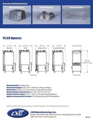 LVO FL-10 Pan - Rack Washer | Harvest Equipment and Fabrication Inc (7)