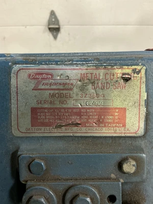 Used DAYTON TRADESMAN 3Z360G Horizontal Band Saws Ohio US | Equipment Recovery Corp. #1331431