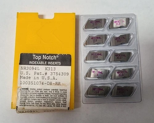 Kennametal NR3094L K313 Grooving Indexable Carbide Insert Lathe Top Notch 10 Pc