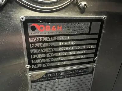 USED 2016 B&H LABELING SYSTEMS BH-700
