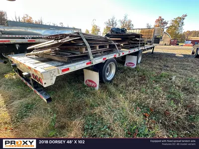 Used 2018 DORSEY 48' X 102 Flatbed Trailers Pennsylvania US | Proxy Equipment #1379038