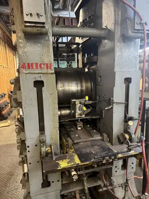 20" WIDE X 22" ROLL DIAMETER 4-HI BLISS 100 HP POWERED ROLLING MILL. STOCK # 0886025