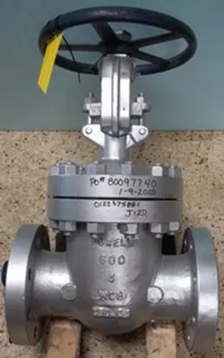 QTY. 1. POWELL VALVES 4" 600 FLANGED GATE VALVE WC...
