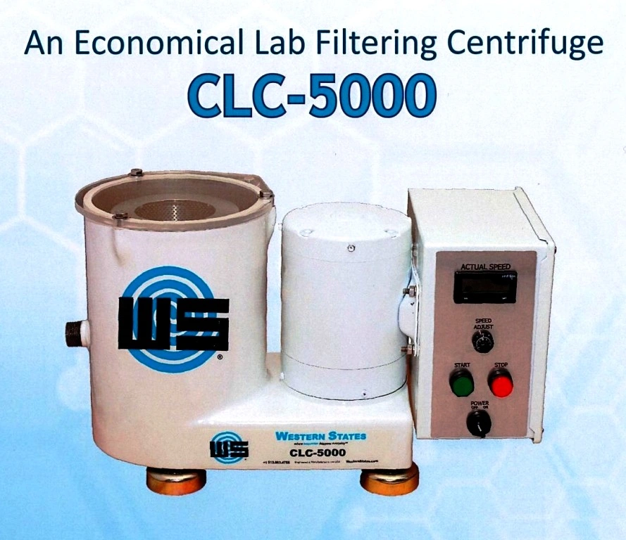 NEW: Western States CLC-5000 6 x 3.6 perforate lab basket centrifuge, 316L SS.