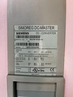 Used SIEMENS 6RA7087-FV62-0-Z Variable Speed Drives Ohio US | Surplus Asset Holdings #1207073