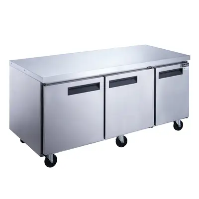 New | in-Stock Dukers New Dukers DUC72F 3-Door Undercounter Commercial Freezer in Stainless Steel Undercounter Freezers Illinois US | Falcon Restaurant Supply #1376269