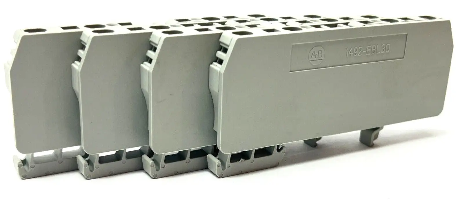 1492-L3Q,1492-EBL3Q | Allen Bradley 1492-L3Q Terminal Block w/ 1492-EBL3Q Cover LOT OF 4 - Used