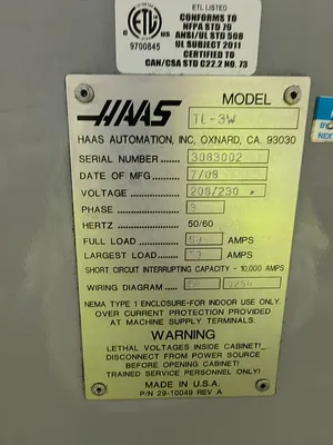 HAAS TL-3W CNC & Metalworking Equipment | ESS Industrial Equipment Sales (7)