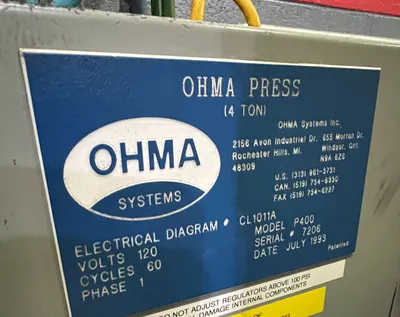1998 Ohma P400 Pneumatic Presses | Universal Press & Machinery (UPM) (2)