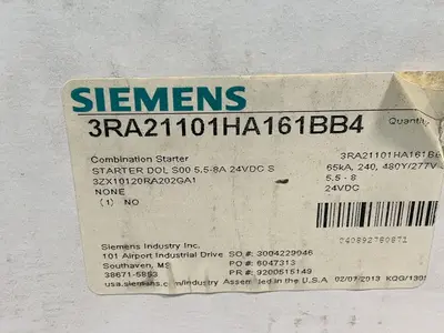 New | in-Stock SIEMENS 3RA21101HA161BB4 Starters Ohio US | HGR 24 #1312240