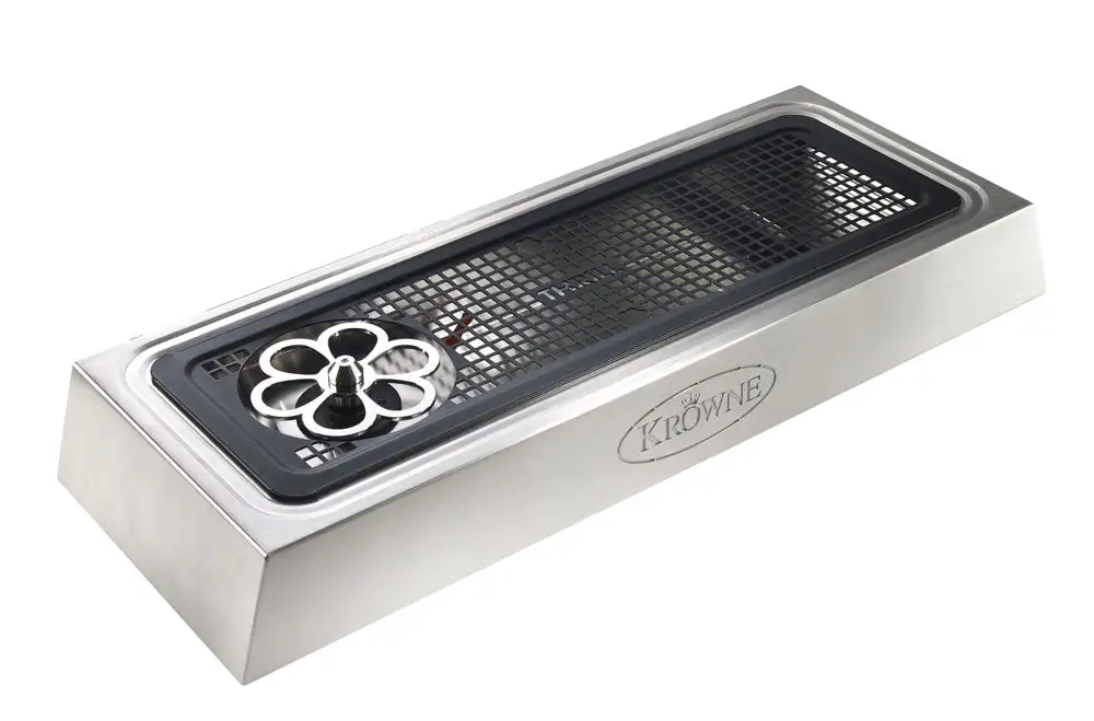 Krowne KR-LC2GF-TAP Countertop Liquid CO2 Glass Chiller w/ Drip Tray - 25 1/4"L x 9 1/4"W