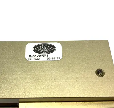 USED DESTACO ROBOHAND MINIATURE DUAL-V ROLLER BEARING SLIDE