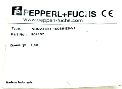 NEW PEPPERL + FUCHS 904157 INDUCTIVE PROXIMITY SENSOR NBN2-F581-100S6-E8-V1