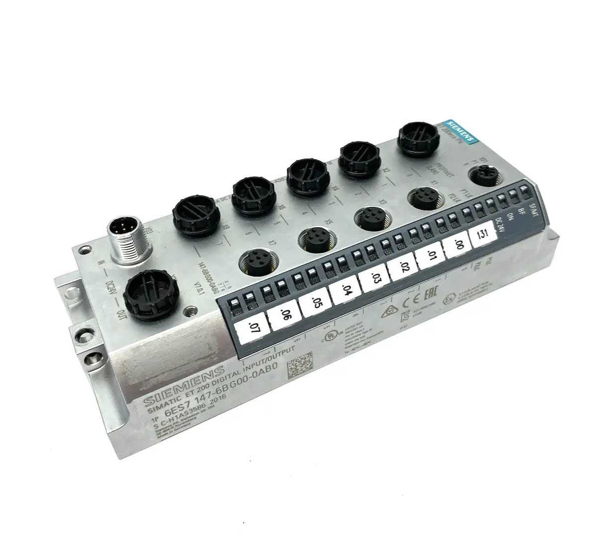 USED SIEMENS SIMATIC DP ET200ECO PN I/O MODULE 8 DIO, DC24V/1,3A