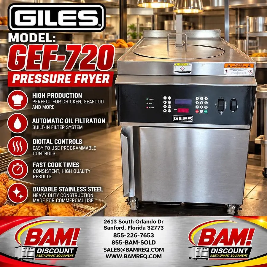 Used GILES GEF-720 Cookers / Coolers / Fryers Florida US | BAM Discount Restaurant Equipment #1545414