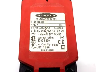 USED BANNER ENGINEERING SOLENOID LOCKING INTERLOCK BODY