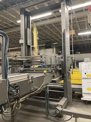 Priority One Automatic Bulk Container Depalletizer - Low Level