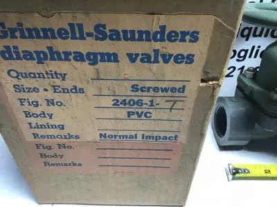 Grinnell Saunders Diaphragm New Threaded Valves 1 1/4″ Fig No. 24006-1-T