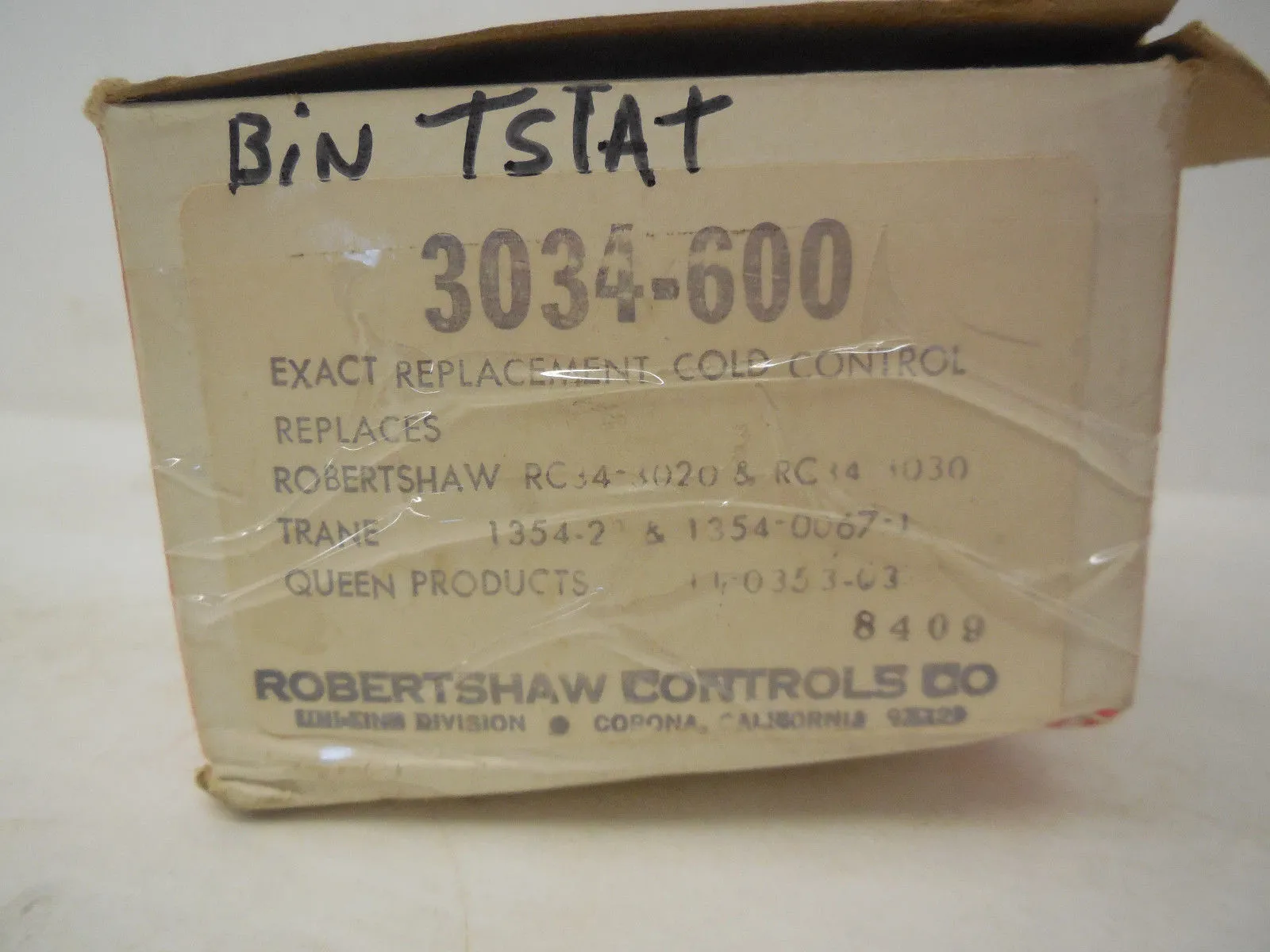 NEW ROBERT SHAW UNI-LINE 3034-600 COLD CONTROL 3034600