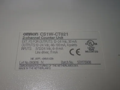 New | in-Stock OMRON CS1WCT021 Counters/Timers Ohio US | HGR 24 #750611