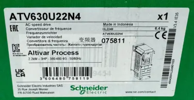NEW SCHNEIDER ELECTRIC ATV630U22N4 AC SPEED DRIVE 3HP ALTIVAR PROCESS 075811
